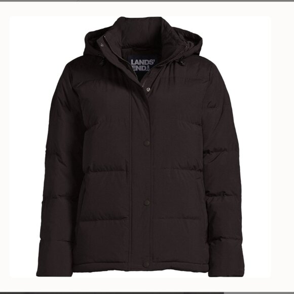 Land's End down coat 600 fill brown puffer jacket w hood, women's 2x xxl new nwt - Picture 1 of 4